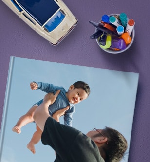A Photo Book showing a family scene