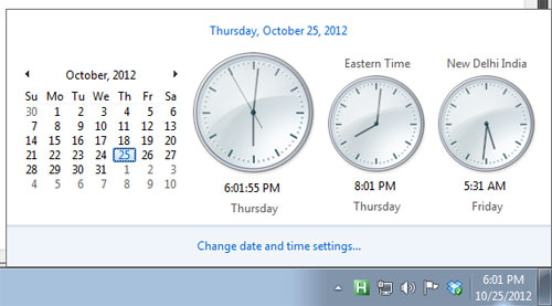 Time and Date in Vista and 7