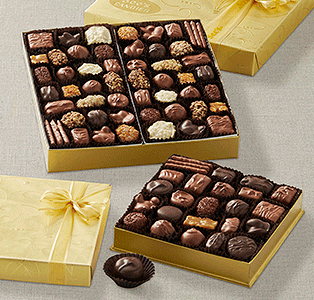 Gold Fancy Chocolate Boxes
