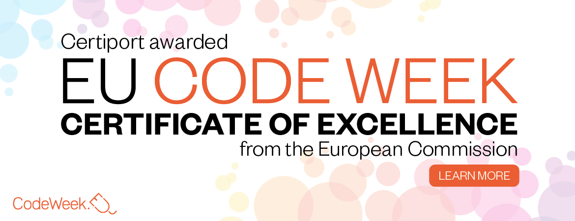Certiport Awarded EU Code Week Certificate of Excellence: <h1>Certiport Awarded EU Code Week Certificate of Excellence</h1>